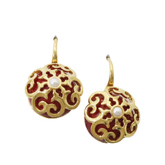 Chinese Style Earrings Eardrops Hollow Pattern Ancient Costume