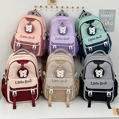 Preppy Style Korean Style Retro Large Capacity Travel Backpack