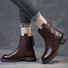 Soft Bottom British Style Vintage Martin Boots Women