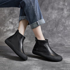 First Layer Cowhide Flat Online Leisure Women's Ankle Boots