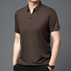 Breathable Business T-shirt Men's Short Sleeve