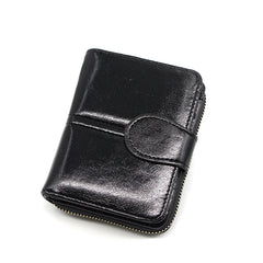 Wallet Short Solid Color Multi-card-slot Card Holder