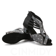 Diamond-encrusted Senior Dance Shoe Women