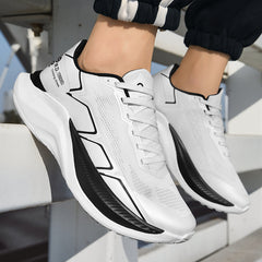 Men's Thick Bottom Running Tide Shoes Breathable Mesh Surface Sneaker