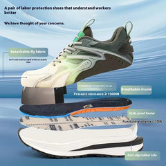 Fashion Protective Shoes Anti-smashing And Anti-penetration Lightweight Non-slip Wear-resistant Casual Shoes