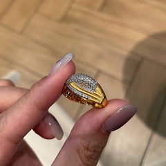 Wave Cross Brushed Ring Fashion Trend