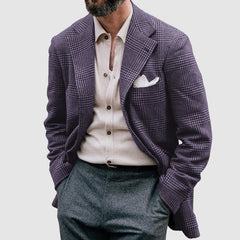 Spring Top Casual Printed Double Button Suit