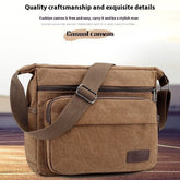 Men's Shoulder Bag Retro Leisure Crossbody Bag Outdoor Sports Canvas Bag