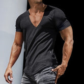 V-neck Men's T-shirt Casual Fashion