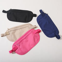 Invisible Thin Passport Burglar-proof Next To The Skin Waist Bag
