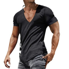 V-neck Men's T-shirt Casual Fashion