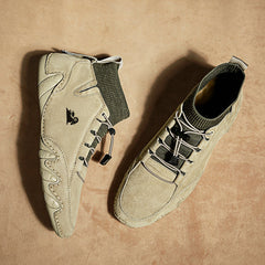 Fleece-lined Handmade Cotton Shoes Men