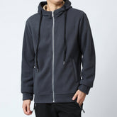 Men's Outdoor Fleece Coat Hooded Polar Fleece Jacket