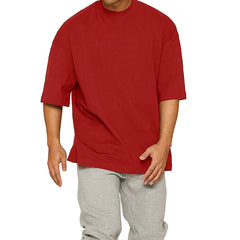 Leisure Running Loose Solid Color Short Sleeve