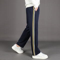 Spring And Summer Yellow Strip Two Horizontal Strips Uniform Pants