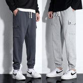 Spring And Autumn Loose Men's Sports Knitted Cotton Casual Trousers