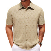 Hollow Jacquard Summer Casual Short Sleeve
