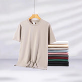 Drop Shoulder Loose Round Neck Pure Color All-matching