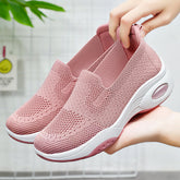 Women's Platform Flying Woven Casual Slip-on Height Increasing Cloth Shoes