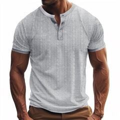 Breathable Casual Henley Shirt Top