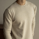 Tencel Wool Autumn And Winter Round Neck Long Sleeve Sweater Men