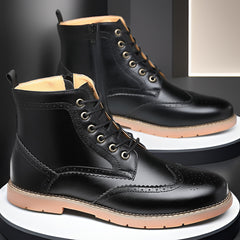 Men's High-top Business Casual Leather Shoes British Martin Boots