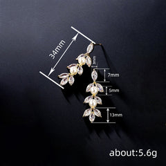 Eardrops Flower Beads Delicate Earrings