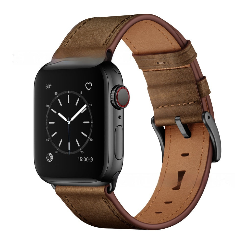 Classic Top Layer Leather Smart Watch Band
