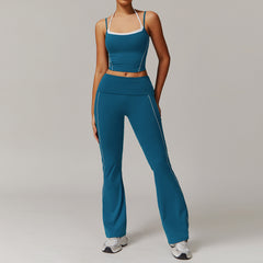 Casual All-match Fitness Fake Two-piece Halter Beauty Back Yoga Suit