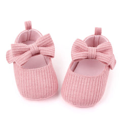 Bowknot Woolen Knit Baby Shoes Moccasins Princess Shoes Baby Shoes
