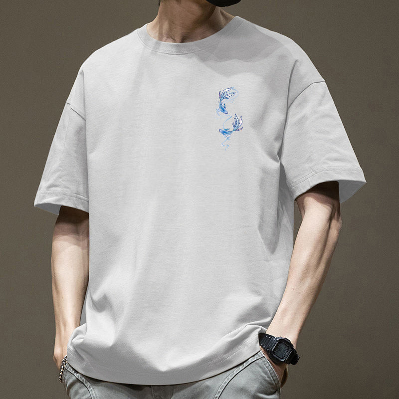 Men's American-style Retro Heavy Short-sleeved T-shirt