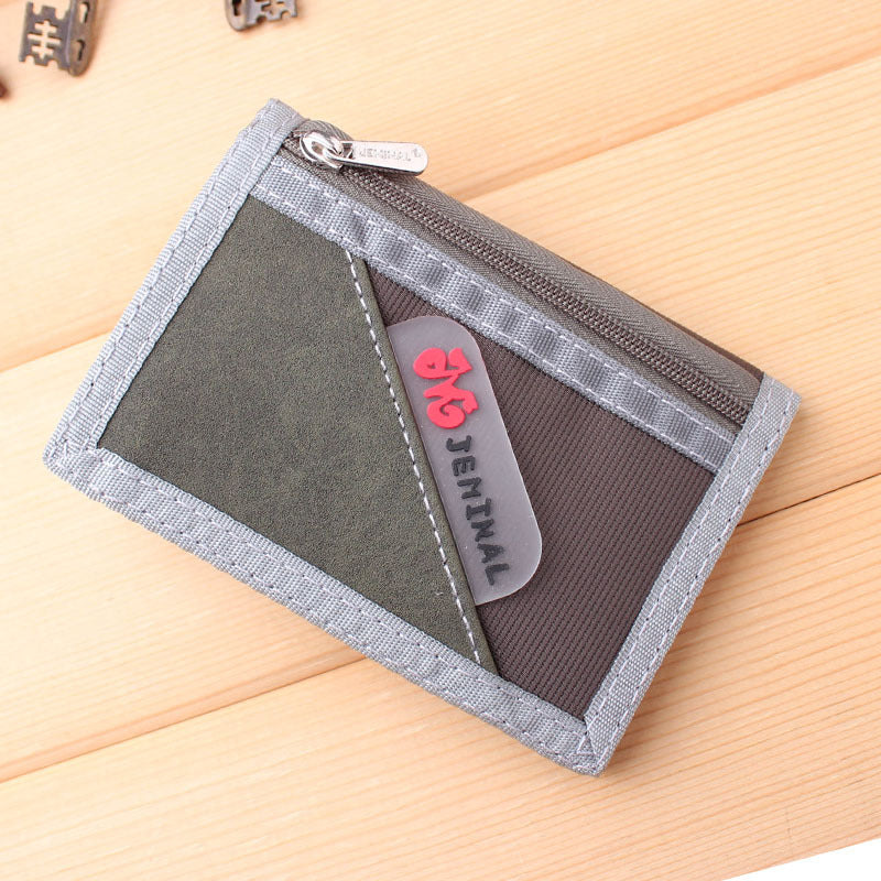 Jemiru Tri-fold Canvas Wallet Men's Short