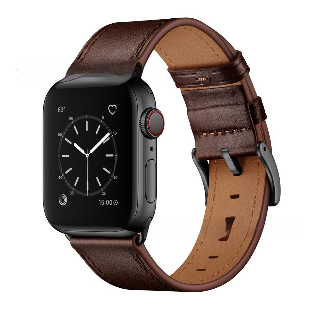 Classic Top Layer Leather Smart Watch Band