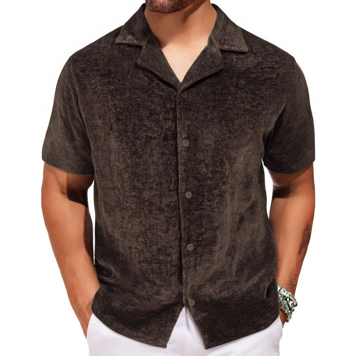 Men's Loose Trendy Short-sleeved Shirt