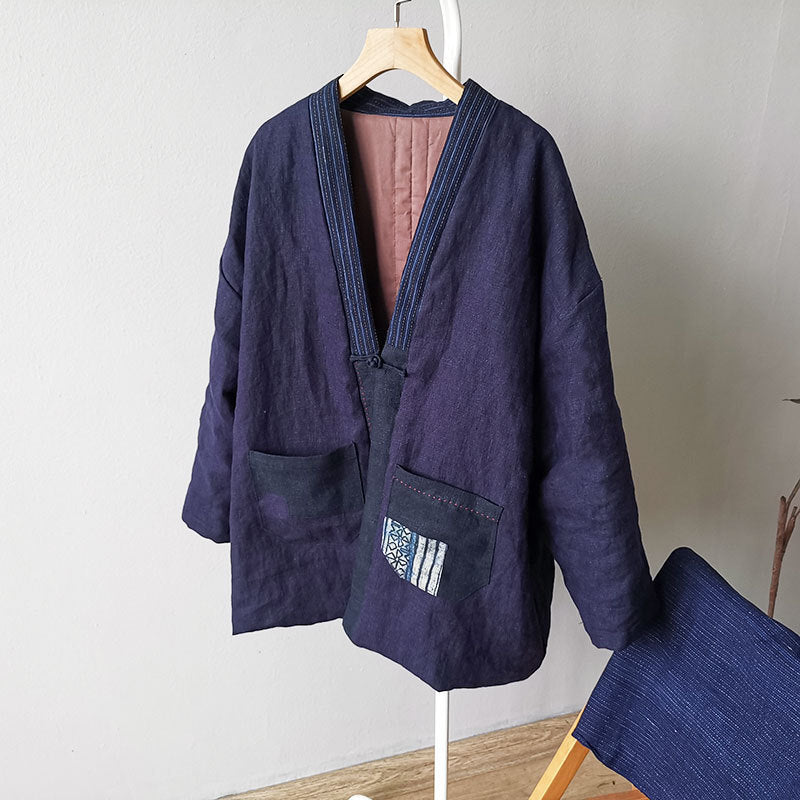 Loose Cardigan Retro Chinese Style Cotton Coat