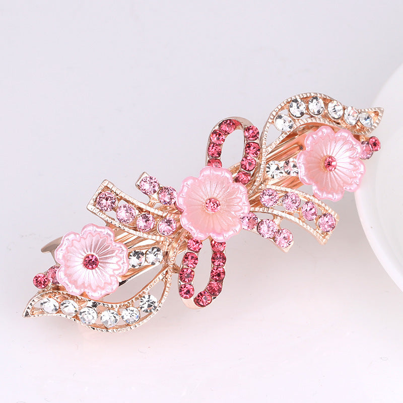 Simple Pearl Alloy Large Bow Hairpin Headdress