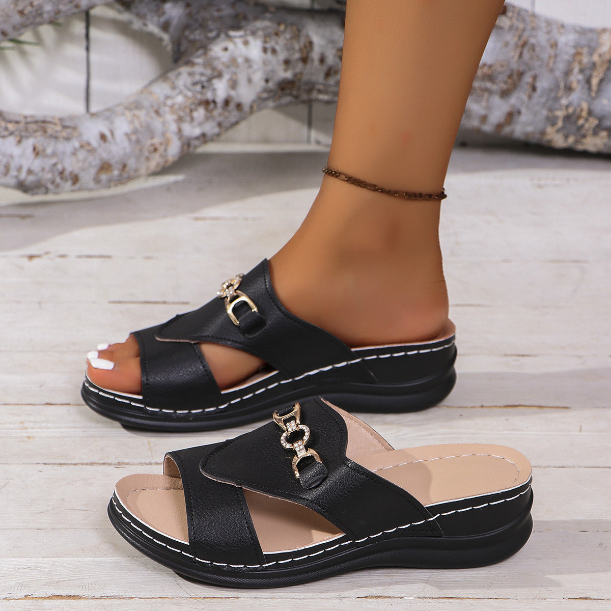 Plus Size Wedge Sandals Women's Strap