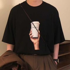 Retro Street Loose High-grade Round Neck Short Sleeve T-shirt Top Men