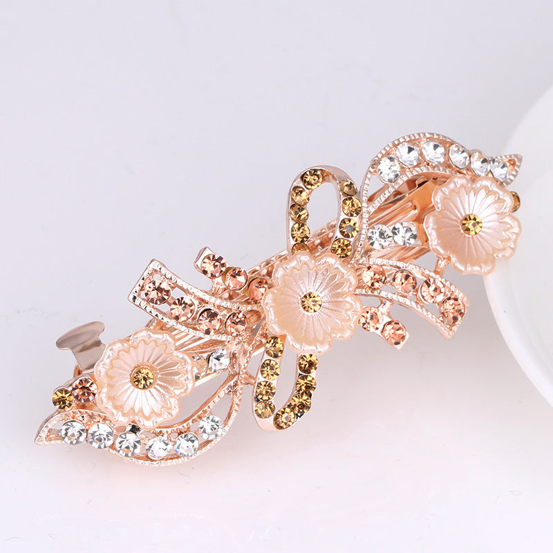 Simple Pearl Alloy Large Bow Hairpin Headdress