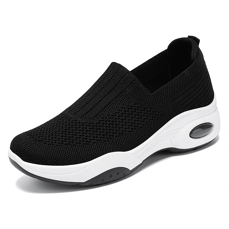 Women's Platform Flying Woven Casual Slip-on Height Increasing Cloth Shoes