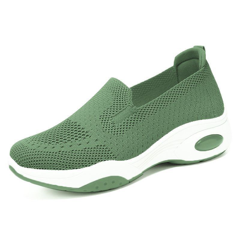 Women's Platform Flying Woven Casual Slip-on Height Increasing Cloth Shoes