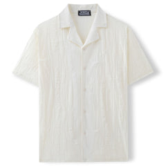 Summer Men's Shirt Cuban Collar