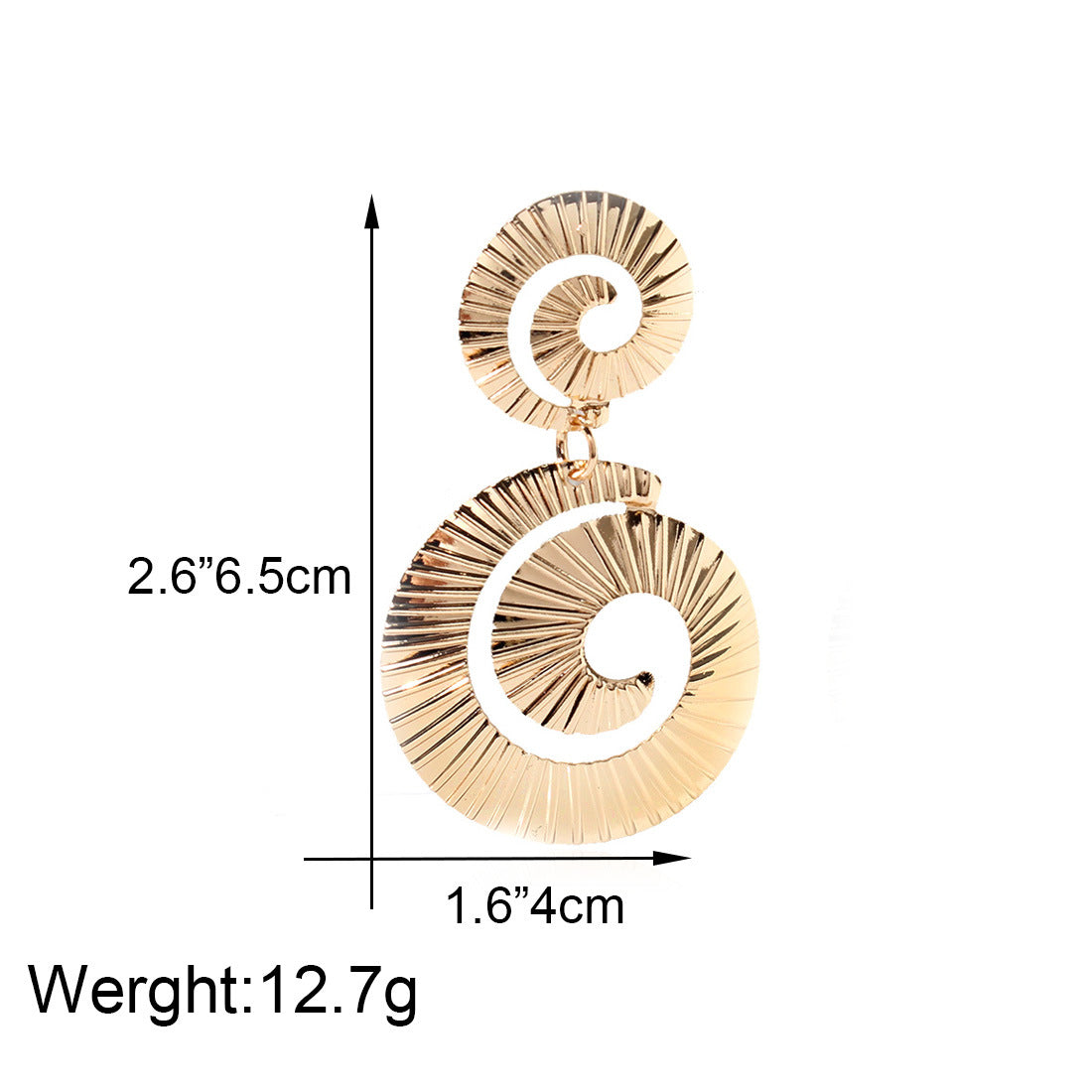 European And American Spiral Earrings