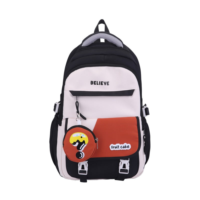 Backpack For Junior High School Girls Large Capacity Lightweight