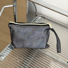 High-grade Bronzing Hand Carrying Cosmetic Bag Pencil Case Waterproof Wash Bag