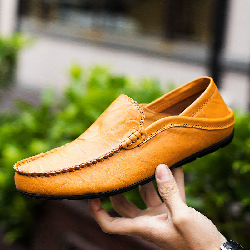 Genuine Leather Casual Cowhide British Soft Bottom Men's Leather Shoes