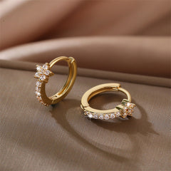 Women's Copper Micro Inlay Diamond Creative Earrings
