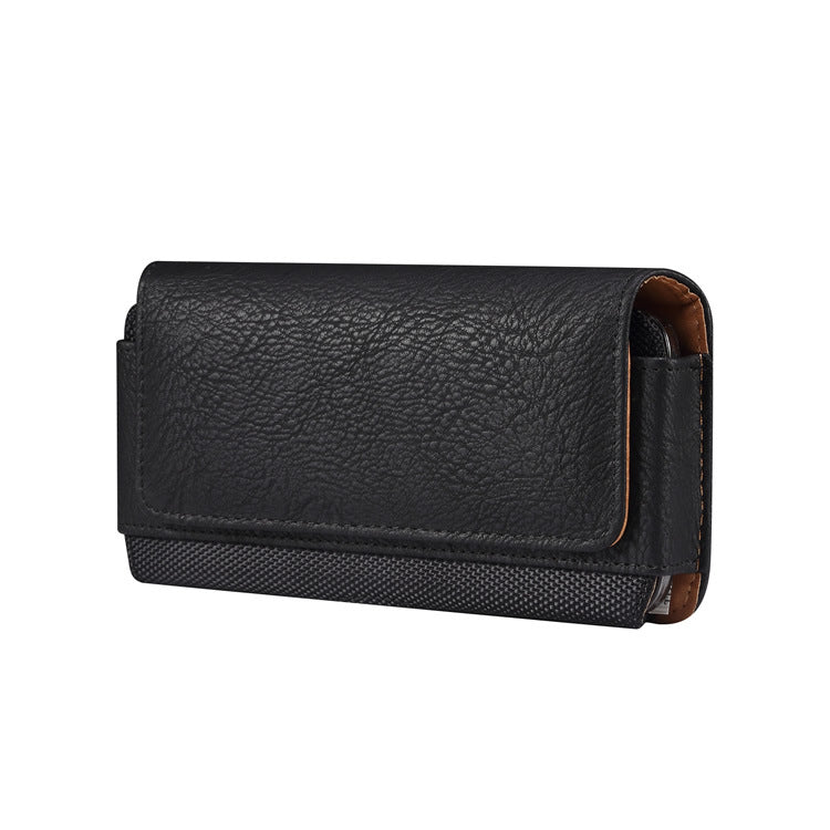 Buckle Waist Hanging Mobile Phone Bag Leather Case Belt Horizontal