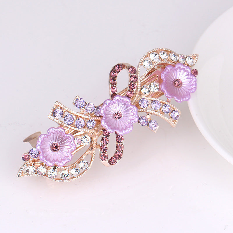 Simple Pearl Alloy Large Bow Hairpin Headdress
