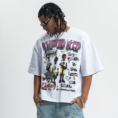 Original Street Men's Short-sleeved T-shirt With Gun Printing